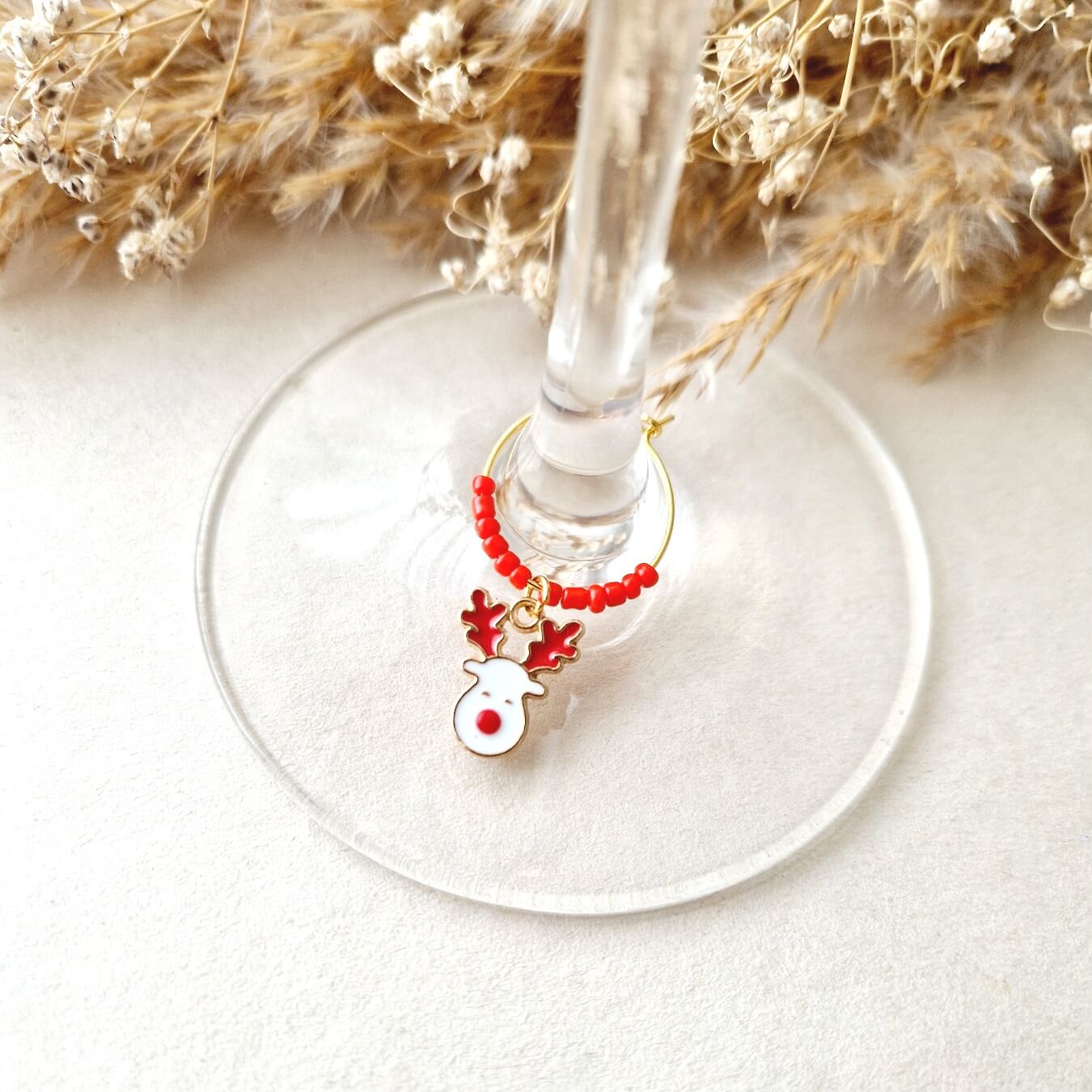 Kerst wijnglasringen