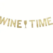 Gouden slinger Wine time voor een feest of verjaardag.